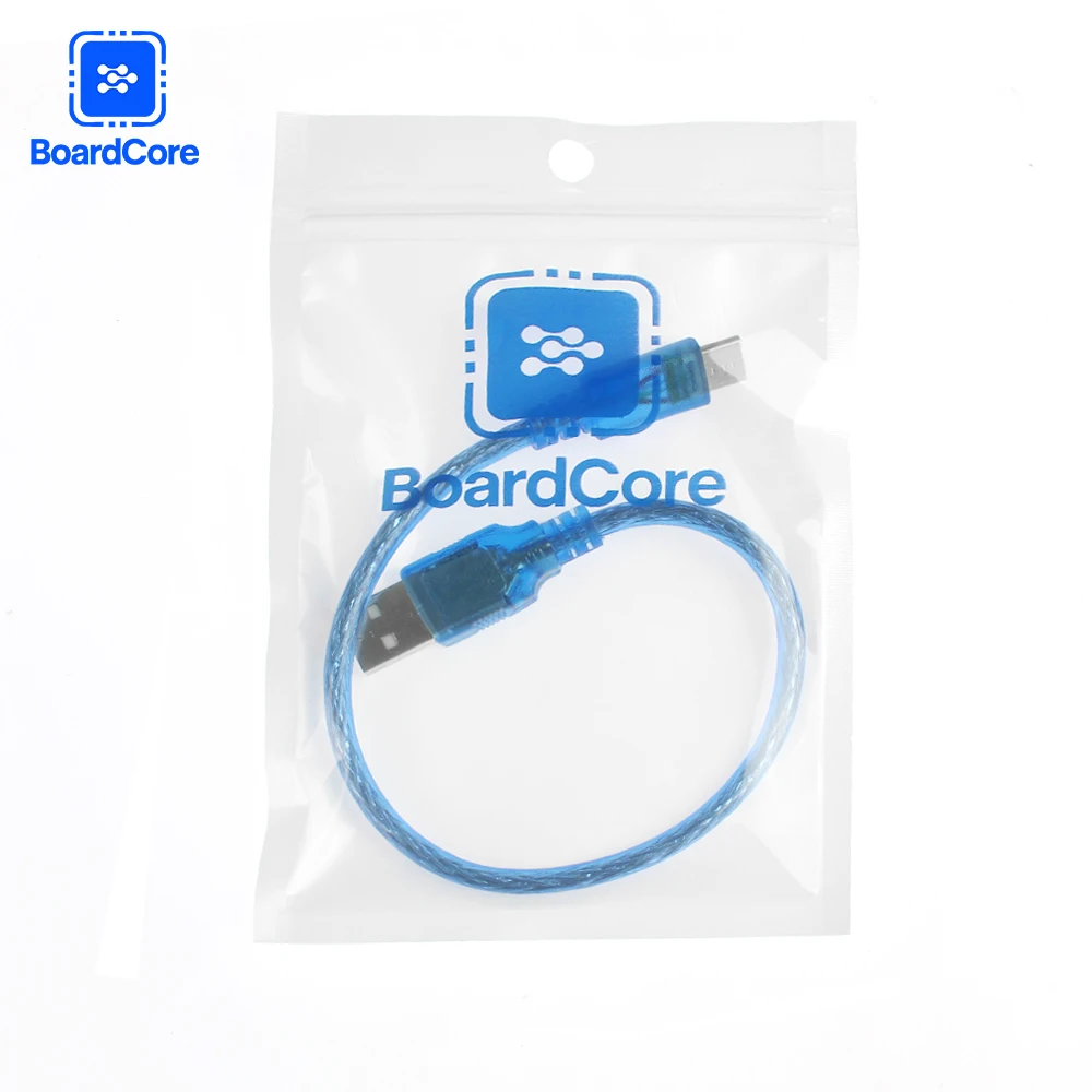 สายดาต้า USB สีน้ำเงิน 30 ซม. สำหรับ Uno R3/Arduino Mega 2560/Arduino Due สายพิมพ์อินเทอร์เฟซ Type-C ความเร็วสูงสำหรับ Arduino