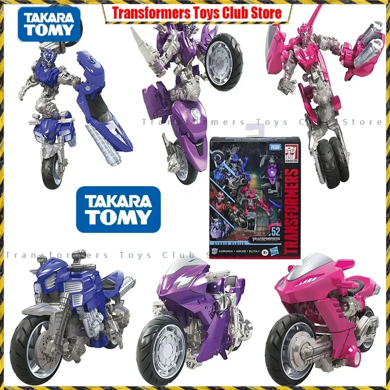 In Stock TakaraTomy Transformers Studio Series SS52 Arcee Chromia Elita-1 3-Pack 12cm Deluxe Grade Action Figure Collectible Toy