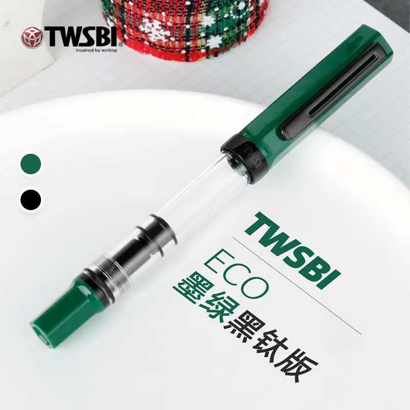 Genius TWSBI ECO Piston Resin Fountain Pen Transparent limited Color Barrel Large Capacity Ink Storage Students Writing Gifts