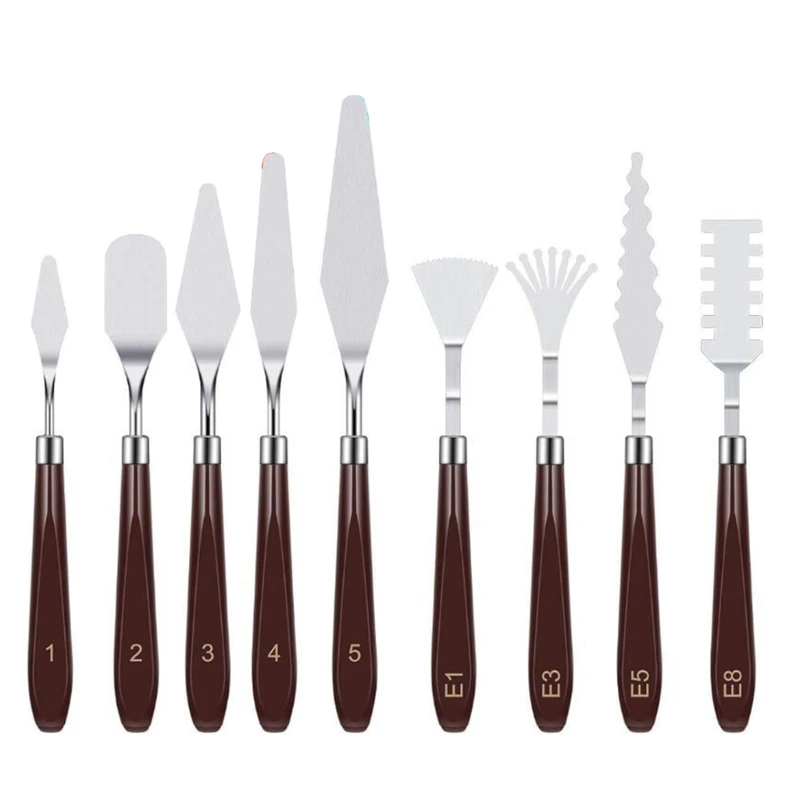 

9x набор мастихинов, набор шпателей для рисования, набор для художников-энтузиастов, студентов