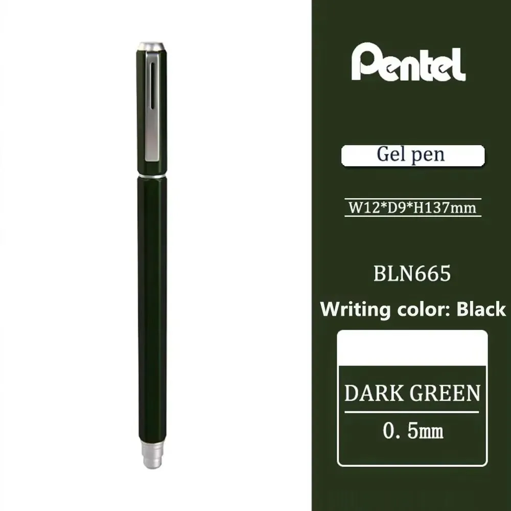 Japan Pentel Hexagonal Metal Rod Gel Pen BLN665 Needle Tip Office
