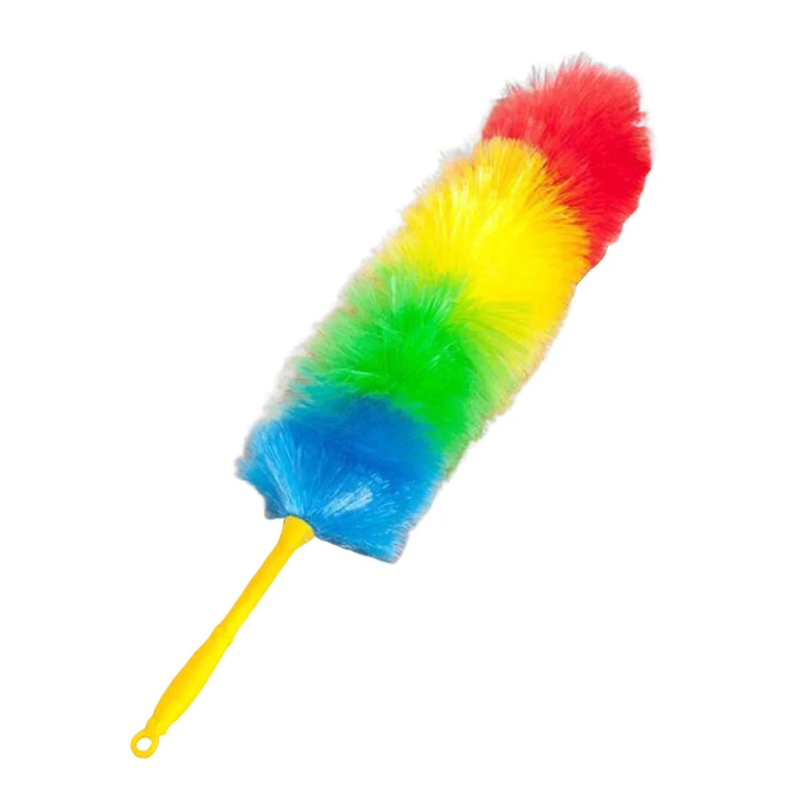 Rainbow Color Feather Duster Bendable Cleaning Plastic Handle Dusting Tool for Home Cleaning Anti Static Duster Dust Cleaner