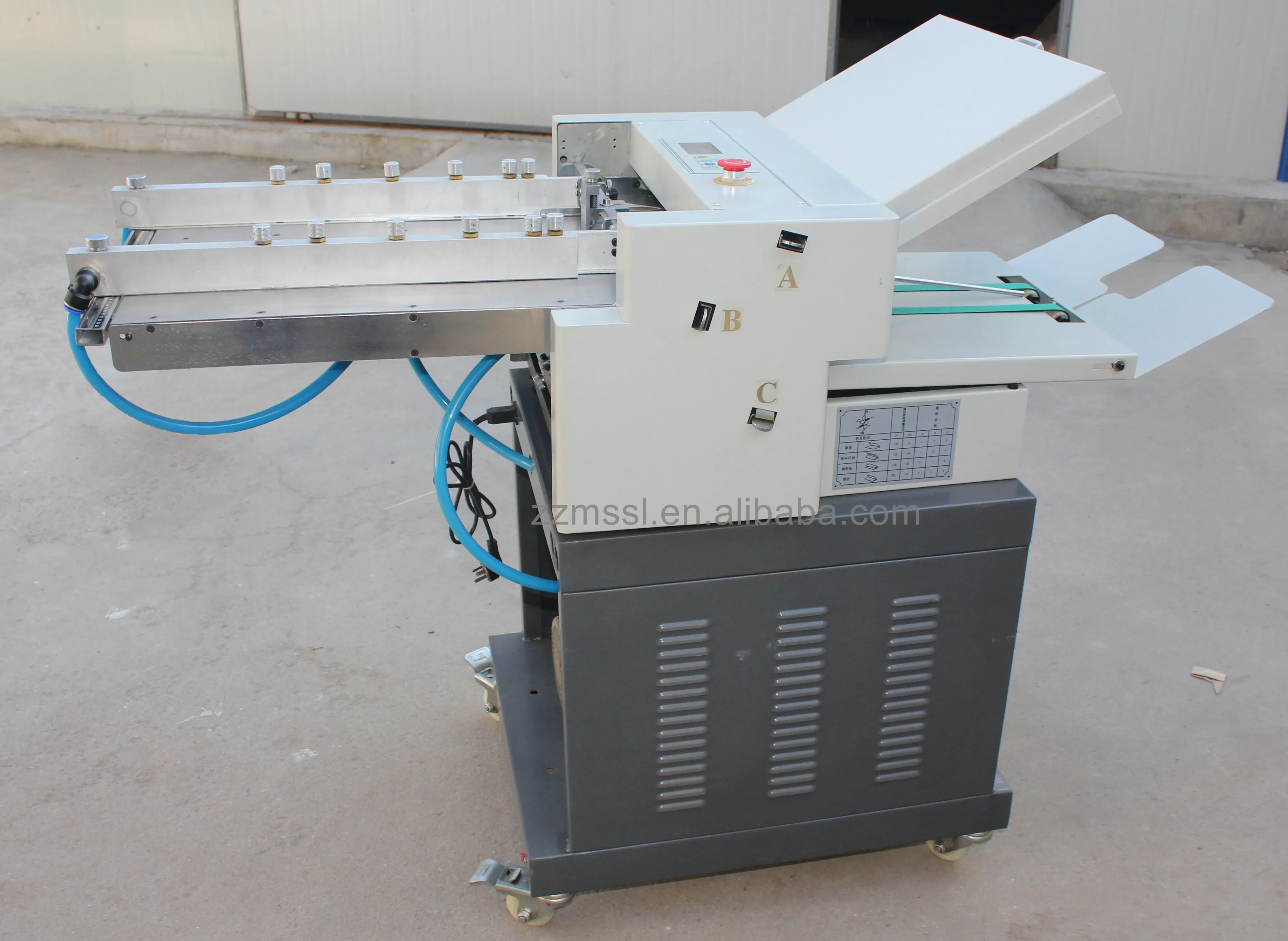 Industrial Automatic Paper Folding Machine with Vacuum Suction Feeder, High Speed Paper Processing Equipment