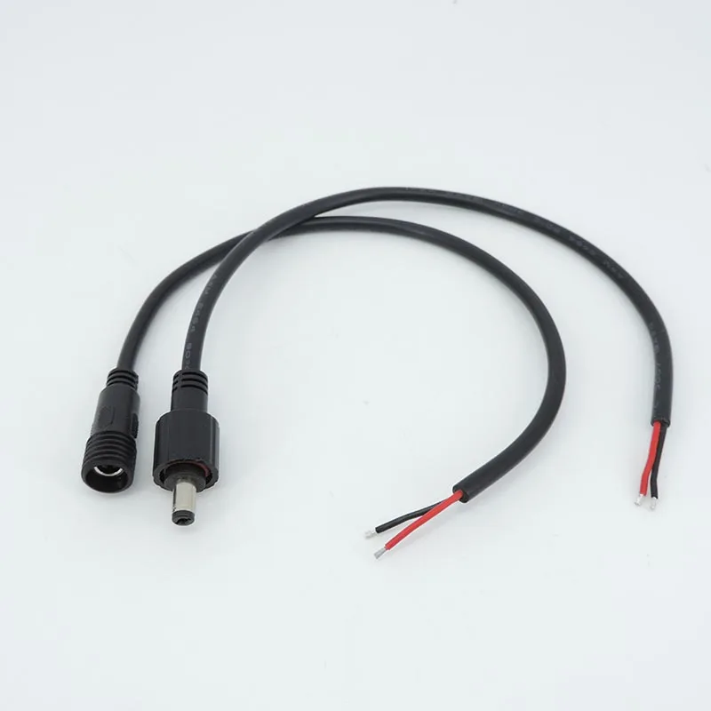 30cm DC 5.5x2.1mm IP68 Waterproof 18AWG 7A Male Female Connector Plug 2 Pin Power supply Wires for CCTV Camera