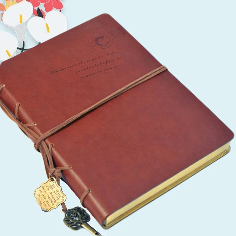 PU Vintage String Notebook for Travel Diary Planner Creative Kraft Paper Sketchbook Journal Notepad Office Diary Book view 3