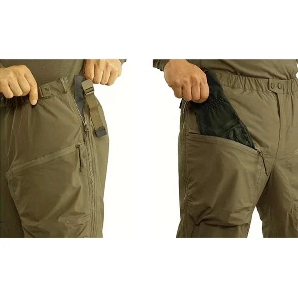 

Outdoor Thickened Warm Tactical Trousers Men's Winter Waterproof And Windproof Ski Pants All Fully Leg Open With Zip Cargo Pants