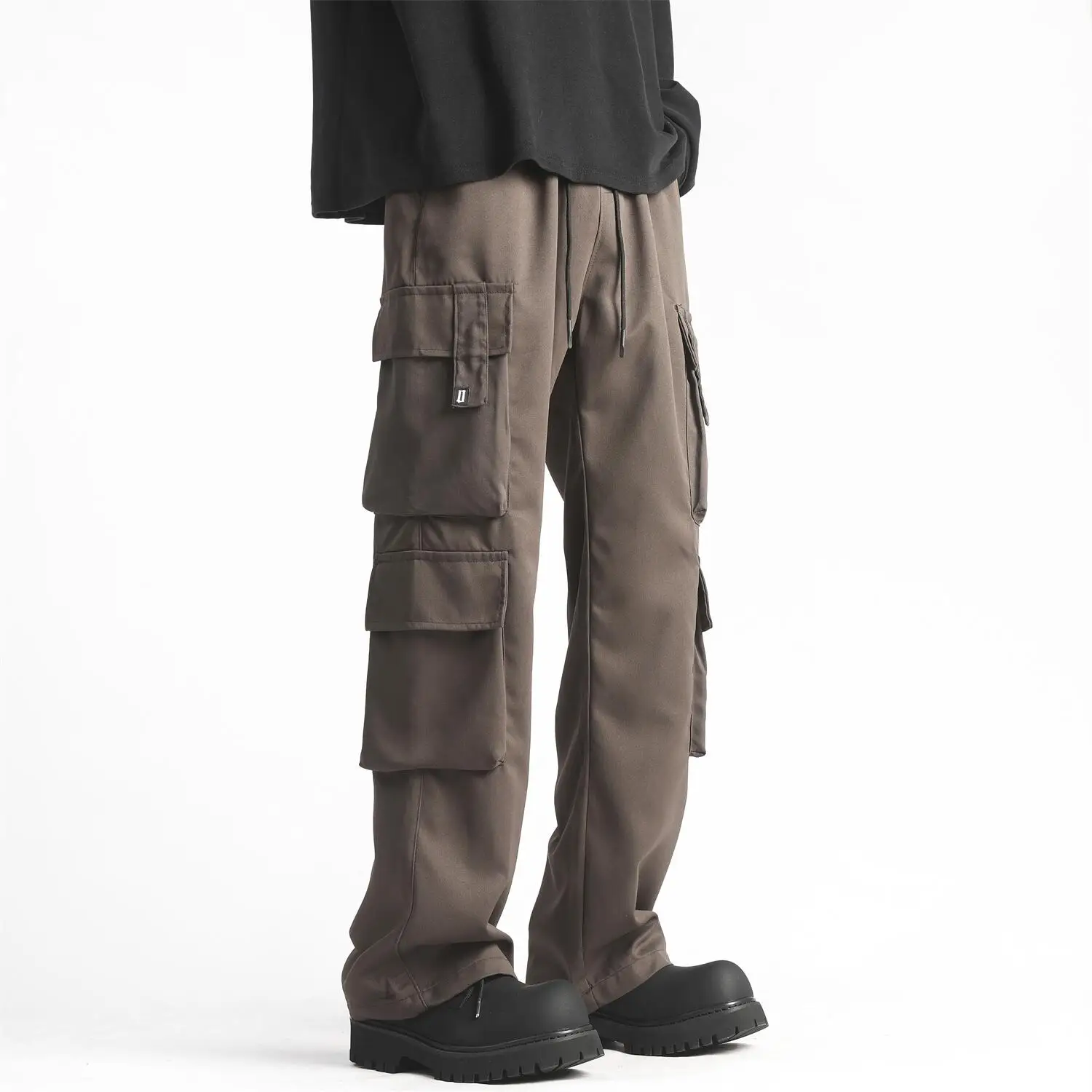 Pantalones Cargo con múltiples bolsillos para hombre y mujer, pantalón de chándal de algodón, estilo Harem, moda urbana, otoño y primavera