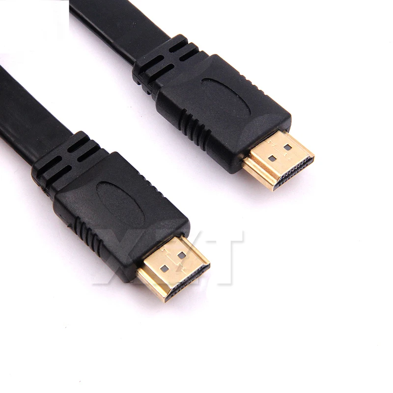 Câble plat Full HD court compatible HDMI, 30cm, prise 3D mâle à mâle, pour Audio et vidéo, HDTV TV