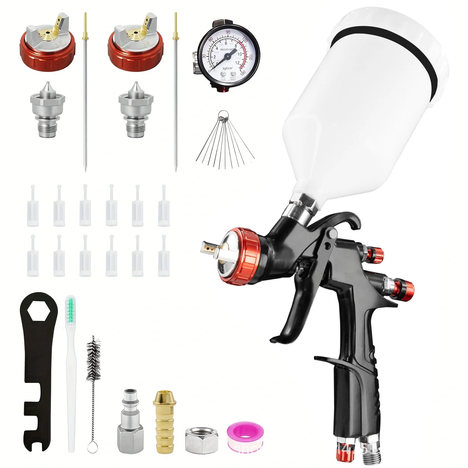 Cross-border boutique A610 car furniture topcoat varnish spray gun LVLP upper pot high atomization paint spray gun manufacturer