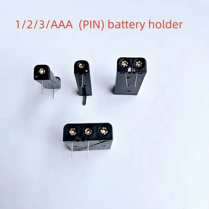 10PCS 1/2/3 x AAA Battery Box Battery Holder With pins AAA 1.5V Nylon Flame-retardant Battery Compartment With Solderable Pins