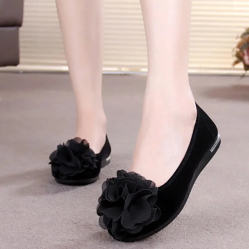 

sapatos femininas женские крутые легкие черные весенние слипоны с цветочным принтом, противоскользящие лоферы, женская повседневная весенне-летняя обувь ea234