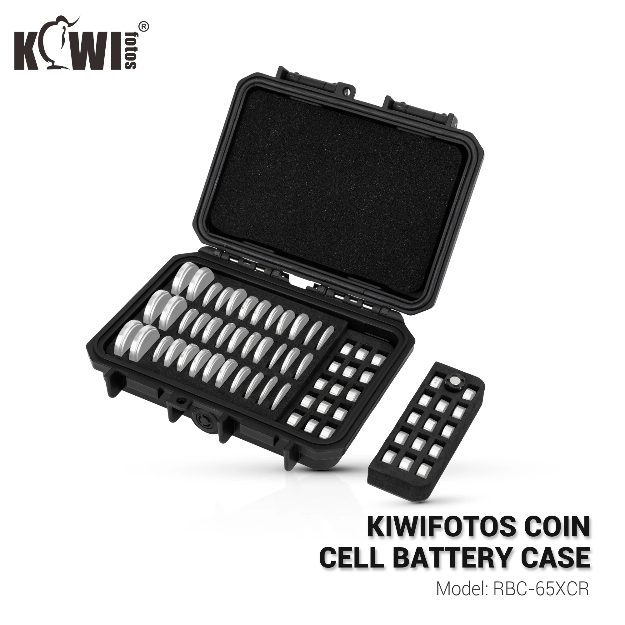 65 Slots Button Cell Battery Case for CR2450/CR2430/CR2412/CR2354/CR2335/CR2330/CR2325/CR2032/CR2025/CR2016/ LR44/LR43/LR1130