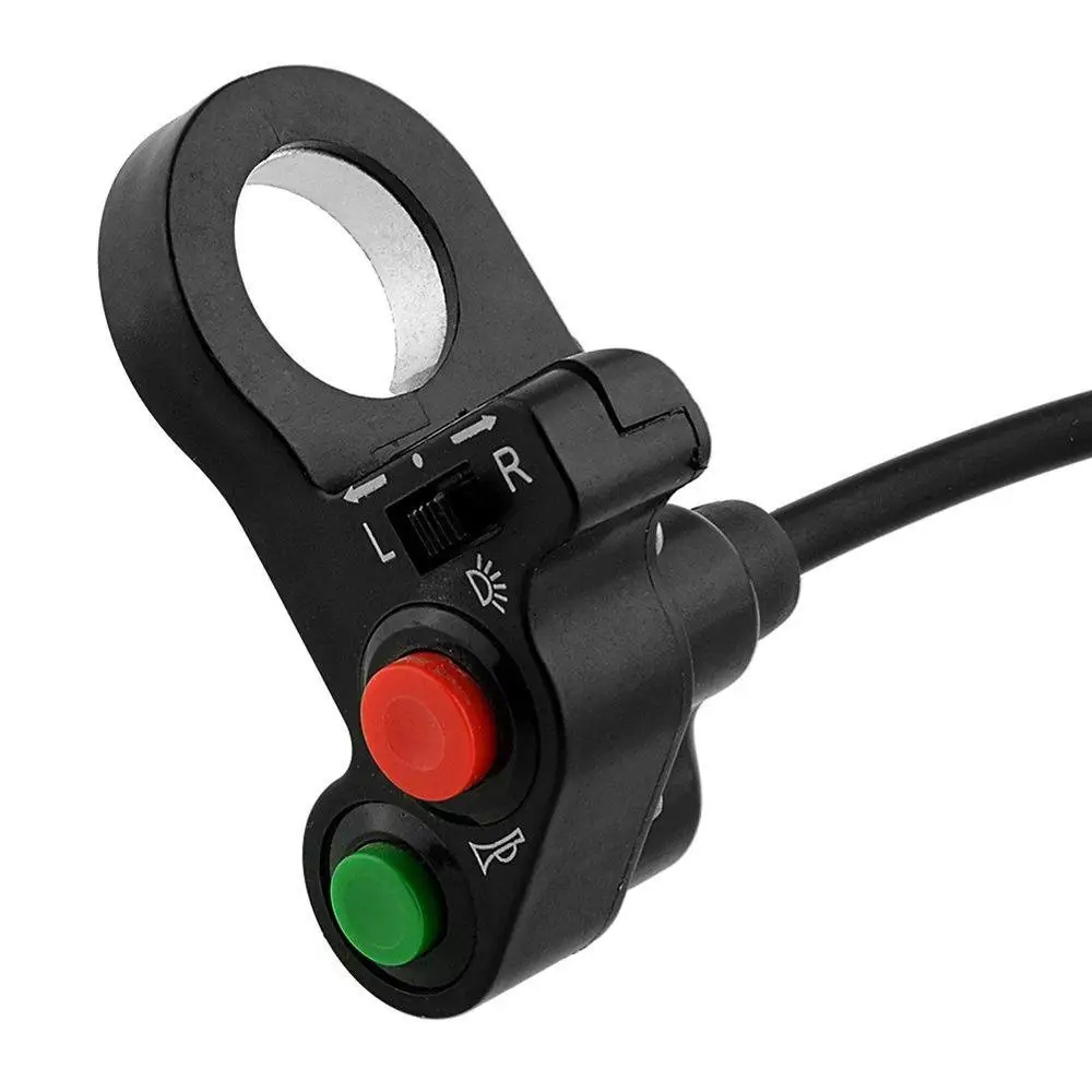 12V Motorcycle Horn Light Turn Signals On/Off Switch Universal for Most 7/8\