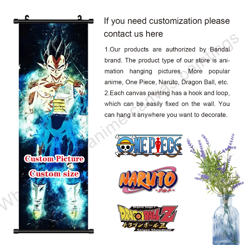 Janpanese Poster Home Decor Canvas Print Anime Picture Dragon Ball Painting Wall Artwork Super Saiyan Frieza Hanging Scroll