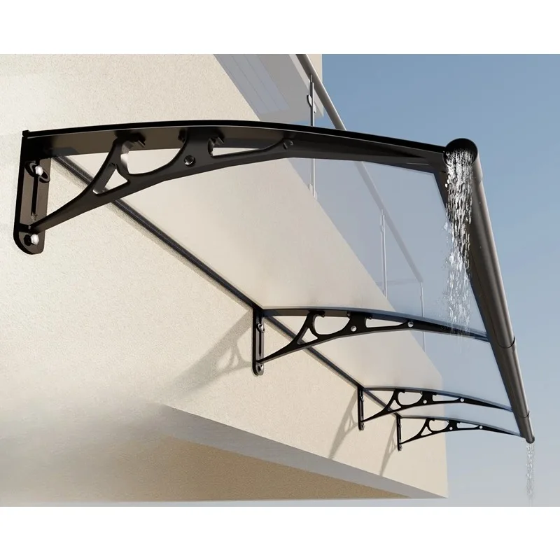 Aluminum alloy large sink canopy window courtyard door head balcony outdoor rainproof sunshade canopy