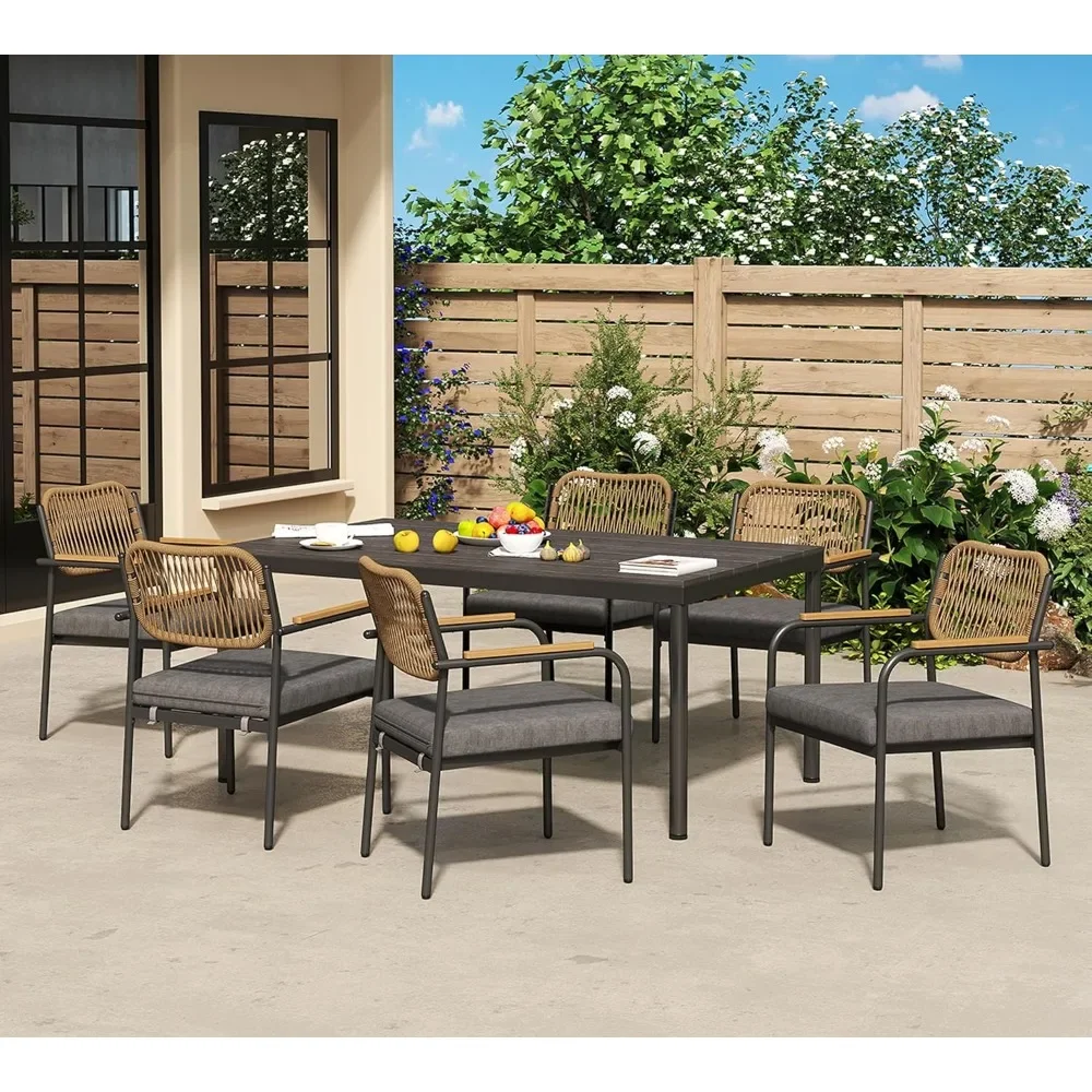 7-Piece Wicker Dining Set 3