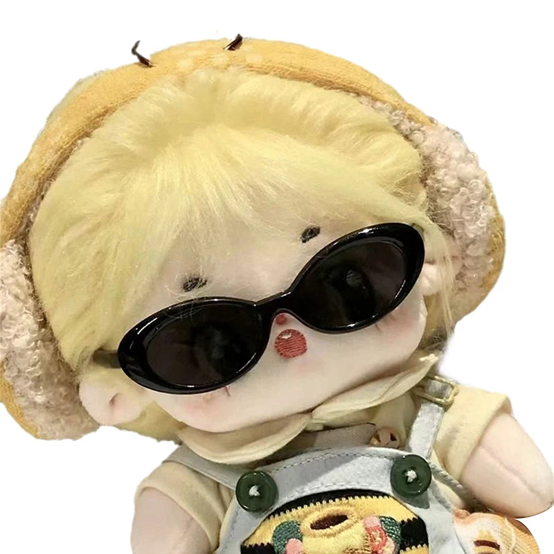 1PC Mini Plush Animal DIY Accessories Fashion Cat Eye Glasses For 10cm Cotton Dolls Cute Doll Eyeglasses