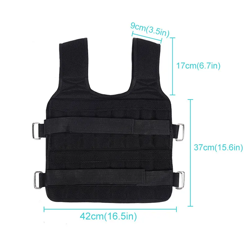 Outdoor 30KG Loading Weighted Vest For Boxing Training Running Sling Workout Fitness Adjustable Waistcoat Jacket Sand Clothing