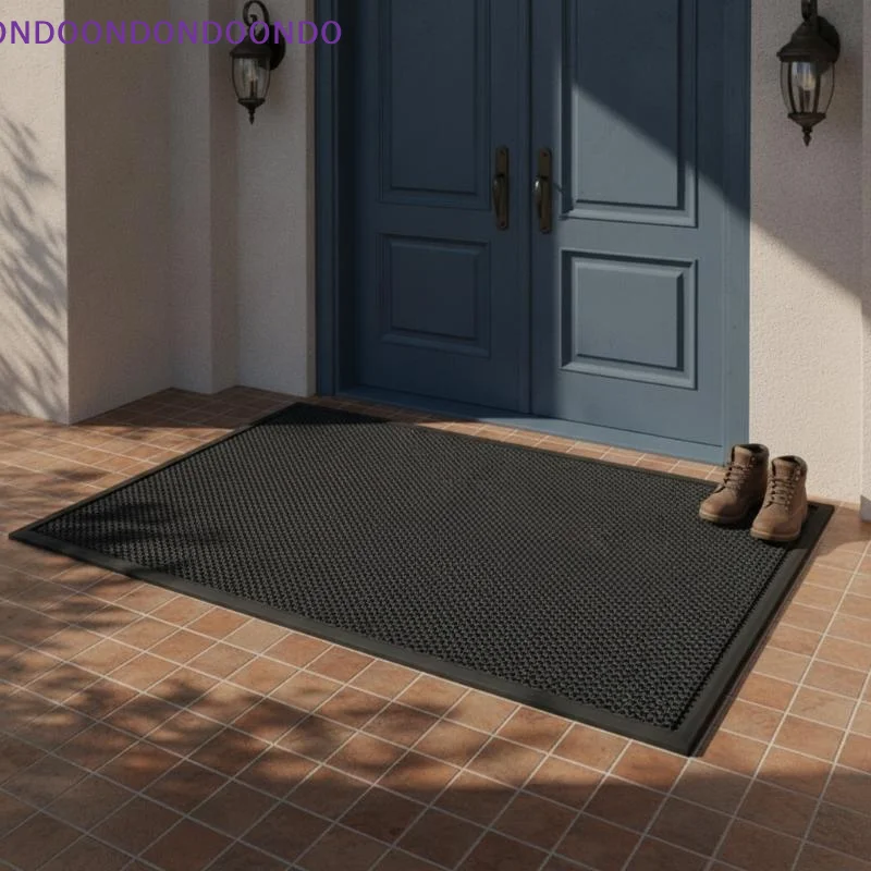 Weather Resistant Non-Slip Door Mat Traps Dust Mud Snow Absorbent for Indoor Outdoor Entry Porch Garage