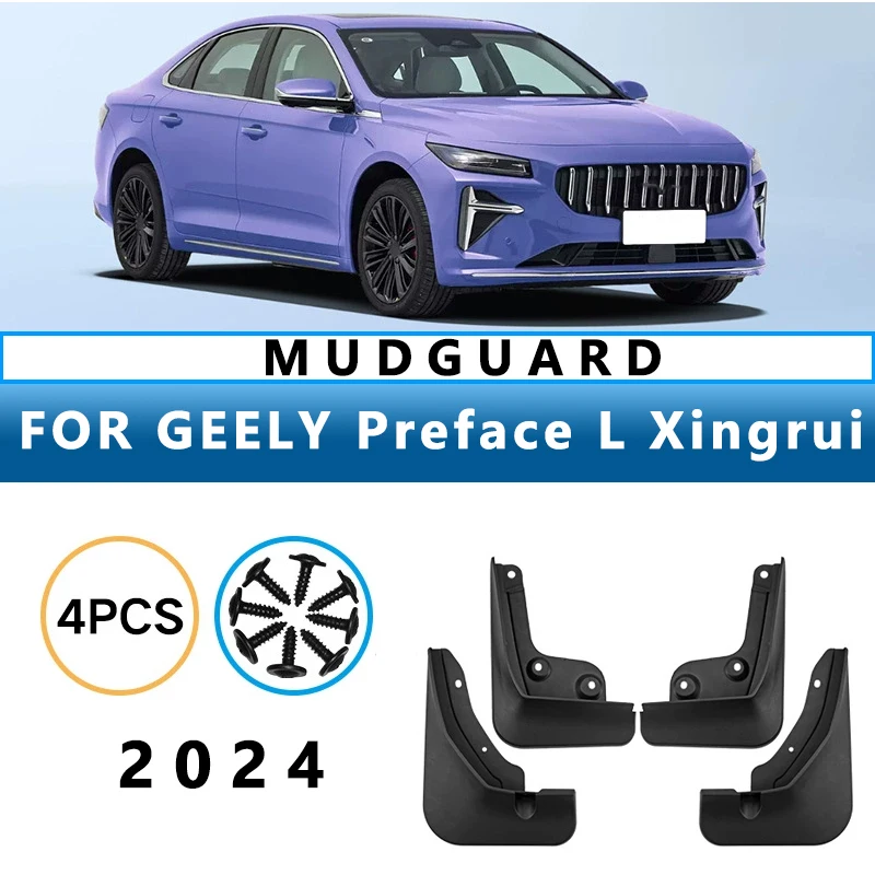 

Mud Flaps Fit for GEELY Preface L Xingrui 2024 Mudguards Tire Fenders Splash Proof Accessories Wheel Guards 4ps