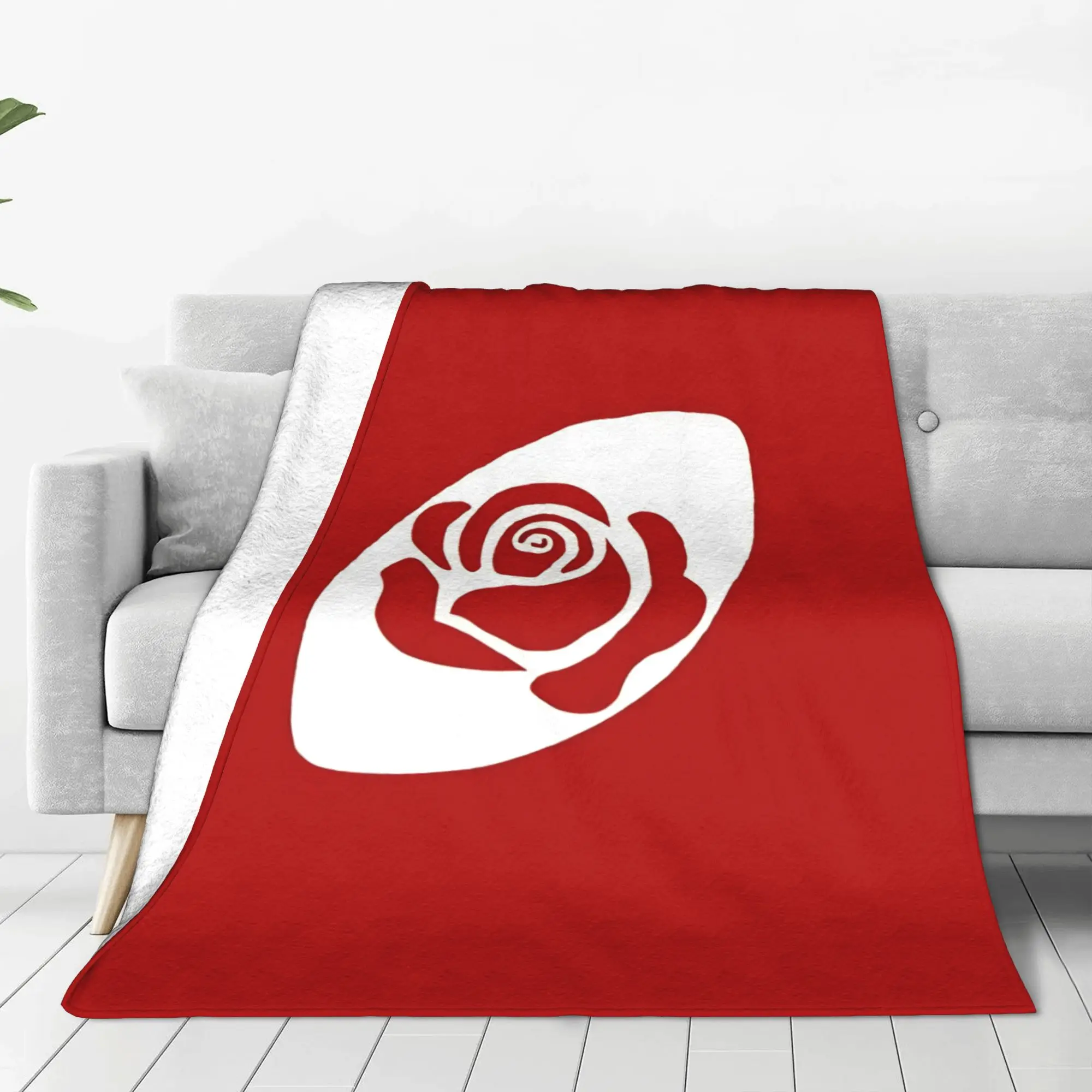 1PC Heraldic Pattern England Rose Home Room Decorations Winter Blankets For Adults Bedding Home Interior Sofa Knee