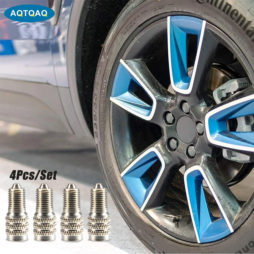 

4Pcs Double Seal Valve Stem Cap Inflate Tire Valve Caps Flow Through Tires Air Cap for High Pressure Truck Car RV Semi Bus Tires