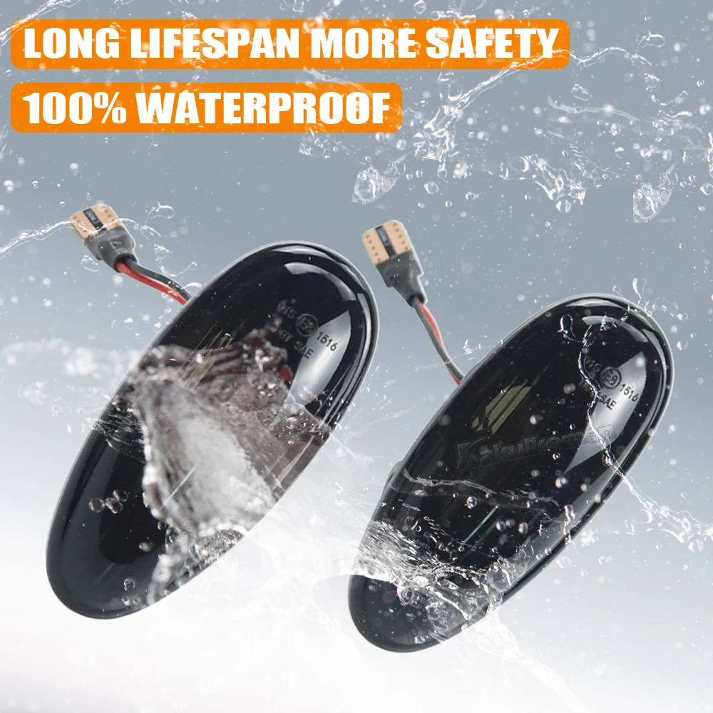 لميتسوبيشي لانسر (CK / ES) 1996 1997 1998 1999 2000 2001 2002 2003 2004 - 2007 LED ديناميكية بدوره إشارة الجانب ماركر ضوء #4