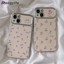 For Realme GT5 Pro GT3 GT2 GT 5G Neo 6 5 SE 240W 3T 2T 2 Phone Case Small Crushed Flower Little Fresh Electroplated Soft Cover