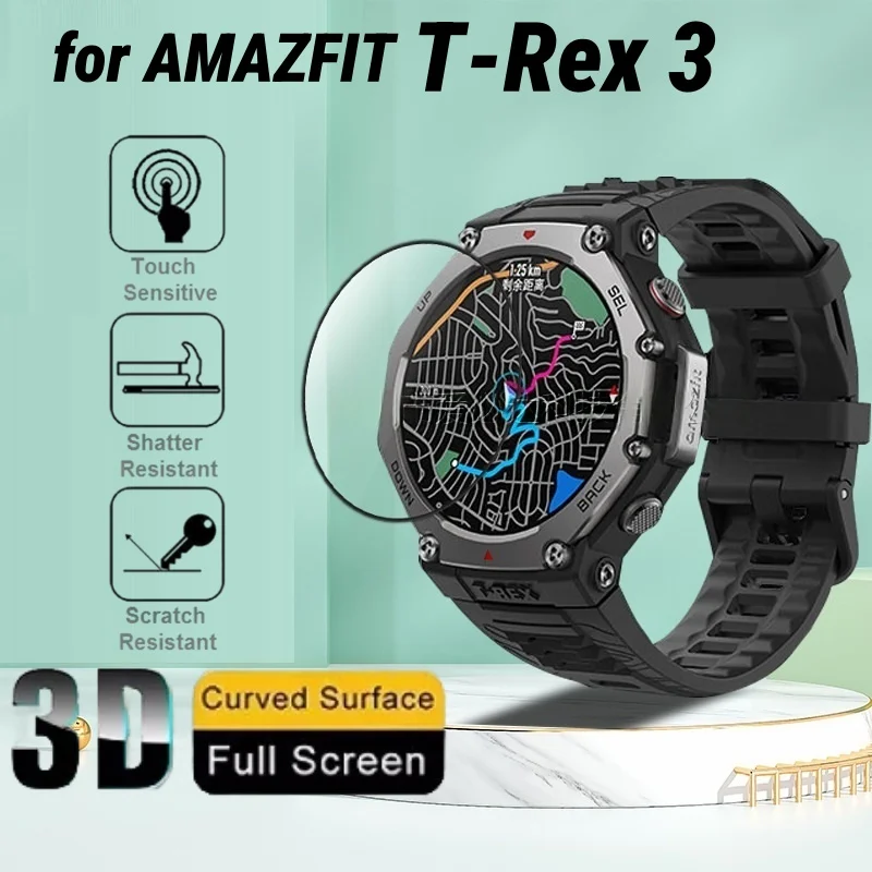 

3PCS 3D PMMA Screen Protector for Amazfit T-REX 3 / T-REX3 Smart Watch Full Coverage Protective Film