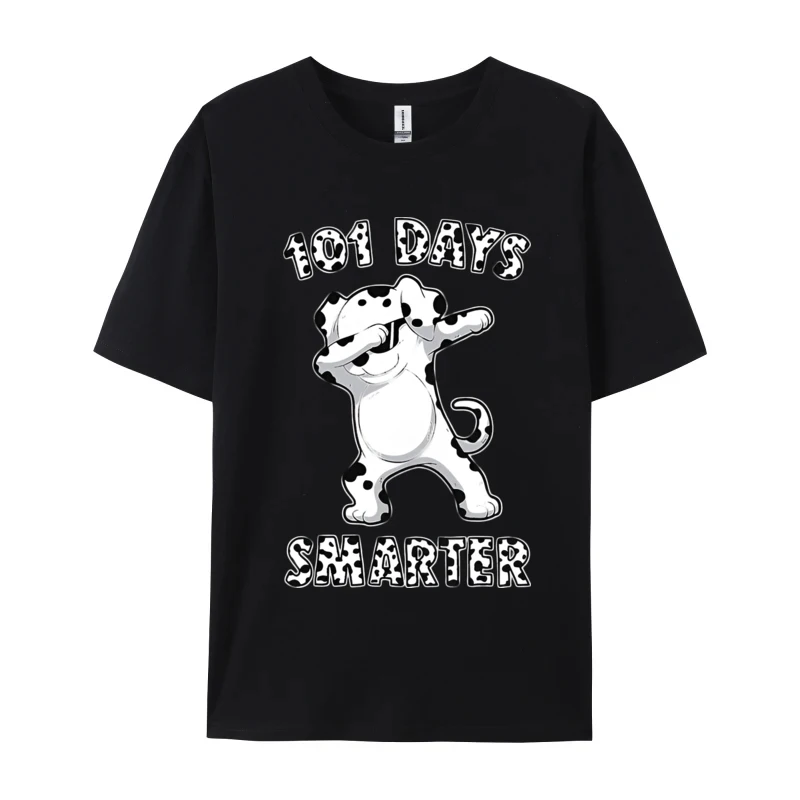 Dabbing Dalmation Dog 101 Days Smarter T Shirts 100% Cotton Fabric Men Tshirt Mens T-shirts Novelty Street Art Designer Oversize