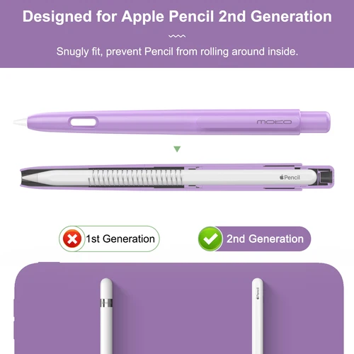 Imagen 2 del producto Funda con soporte para Apple Pencil de 2.a generación, funda protectora para bolígrafo retráctil de doble toque para Apple Pencil 2a con Clip resistente