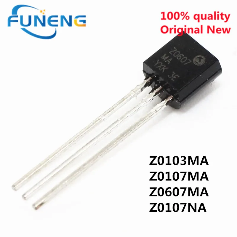 20pcs/lot New Z0607 Z0607MA TO-92 TRIAC 0.8A/600V Z0107NA   Z0107MA   Z0107   Z0103MA Z0103  Z0607MA  Z0607