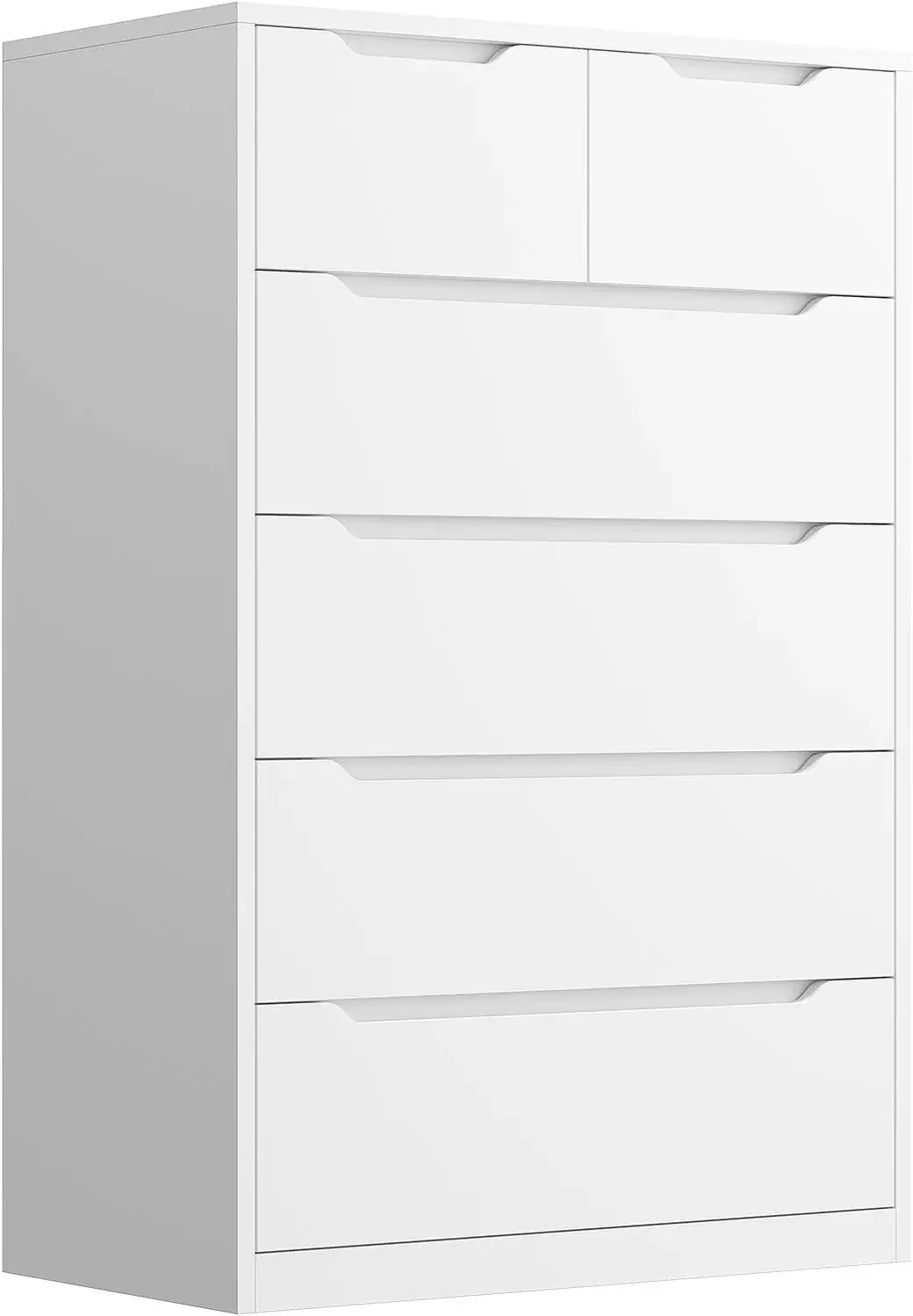 Dresser for Bedroom, White Dresser with 6 Wood Large Drawers, Dressers & Chests of Drawers with Large Organizer