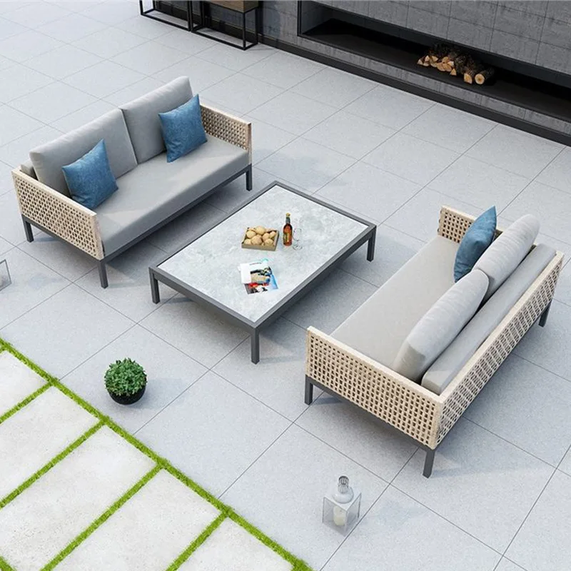 

Outdoor rattan sofa leisure corner rattan combination outdoor balcony terrace hotel courtyard garden