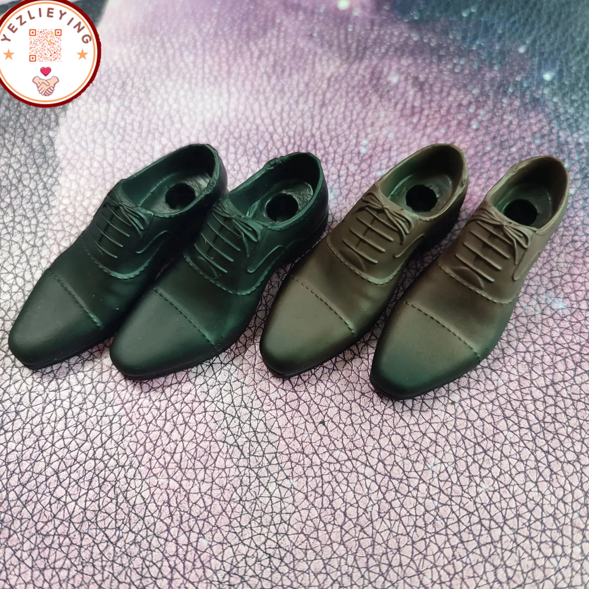 

1/6 Scale Action Figure Accessories Plastic Leather Shoes With Foot For 12Inch Male Arthroplasty Body Doll Figure