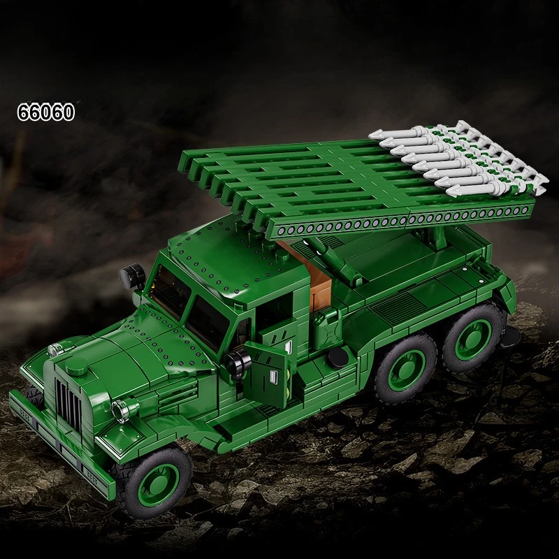 Kit de Bloques de Construcción MOC de Vehículos Militares, Artilería de Cohetes, Rompecabezas de Ensamblaje, Ladrillos Pequeños, Juguete DIY, Regalo