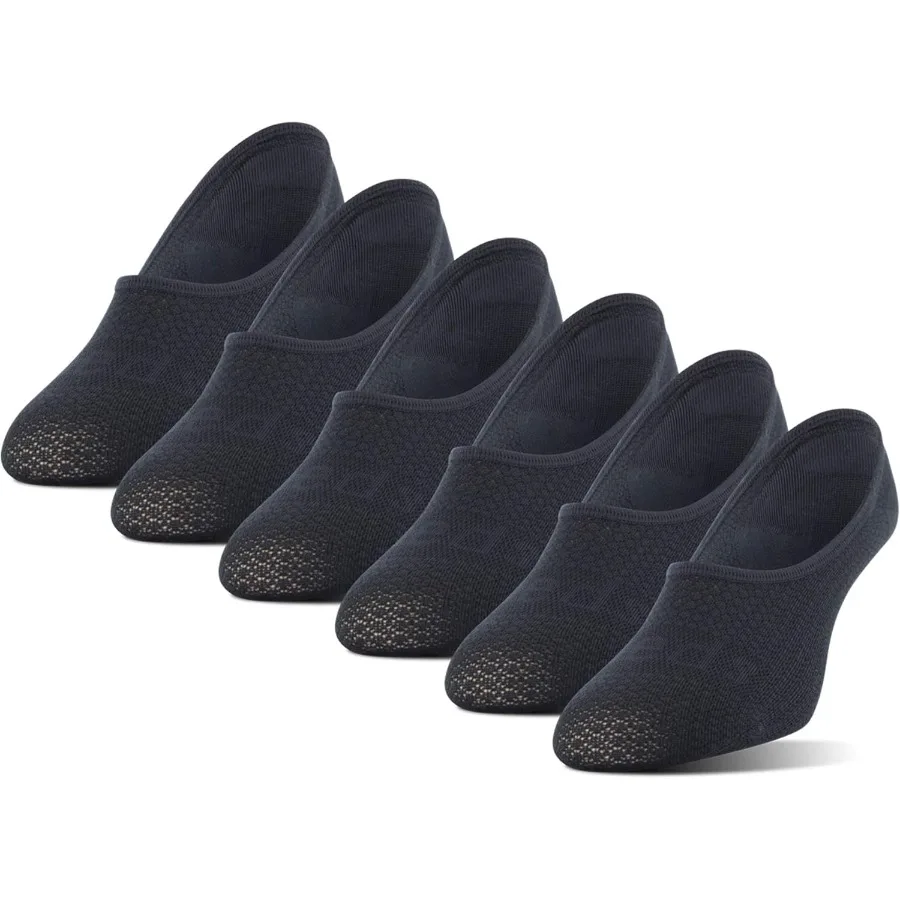 

Peds Women's Lightweight Mesh Mid Cut No Show Socks Multipairs for Daily Comfort and Breathability in Active Wear Ideal for Gym