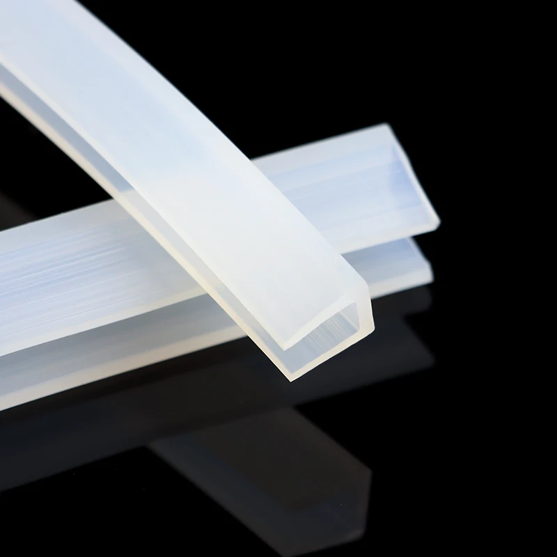 1M Silicone Rubber U Shape Seal Strip Solid Gasket Window Car Door Shower Frameless Glass Edge Weatherstrip Soft Protect