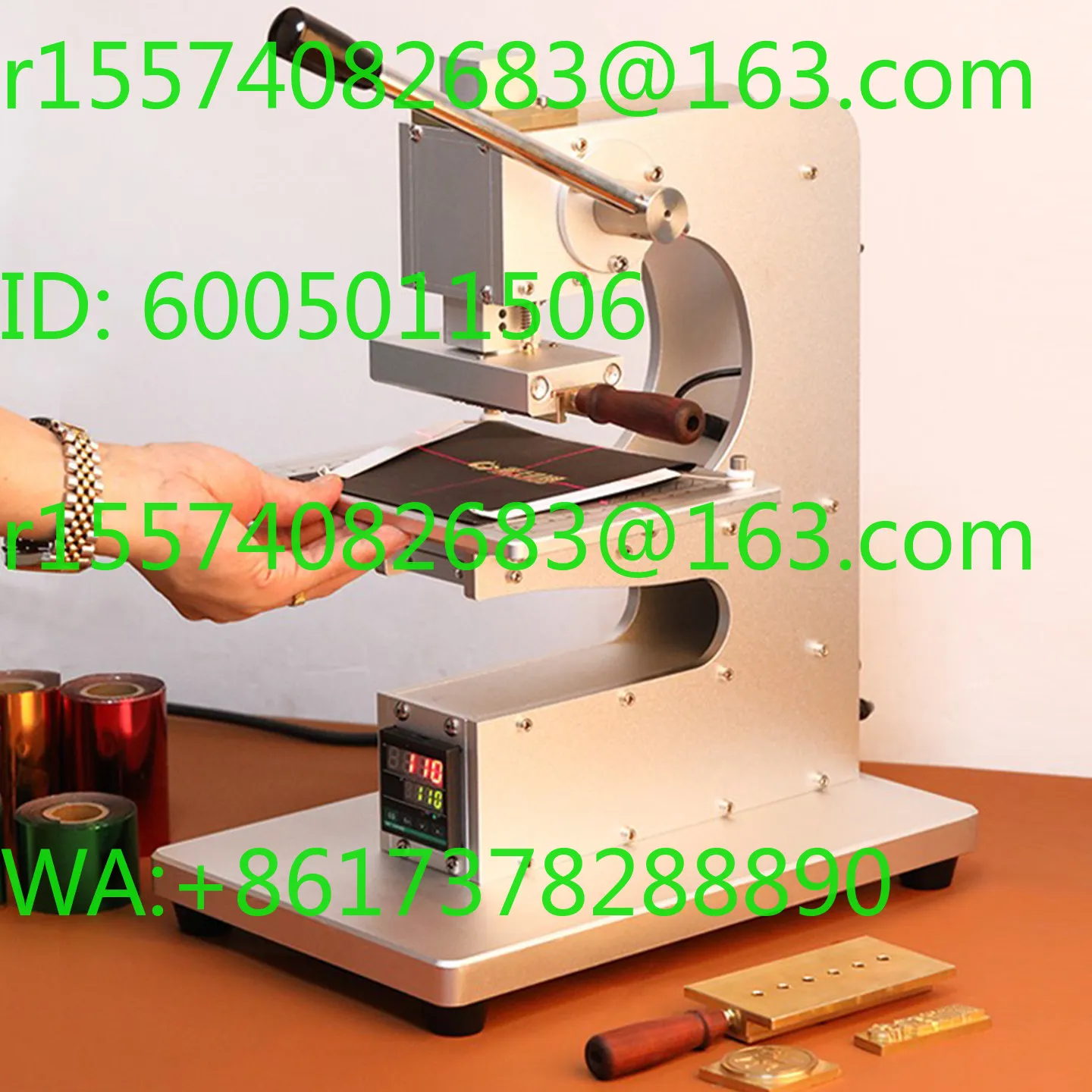 Manual bronzing machine Electronic eye DIY hot stamping Hot press Finished leather wallet Mobile phone case Belt