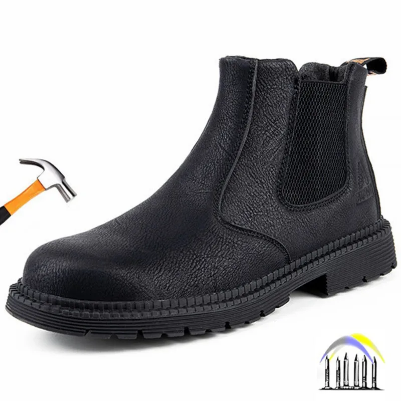 Stahlkappen-Arbeitsschuhe für Herren, wasserdichte Sicherheitsschuhe aus Leder, robuste Sicherheitsschuhe für Industrie und Bauwesen mit Stahlkappe_voghion.com
