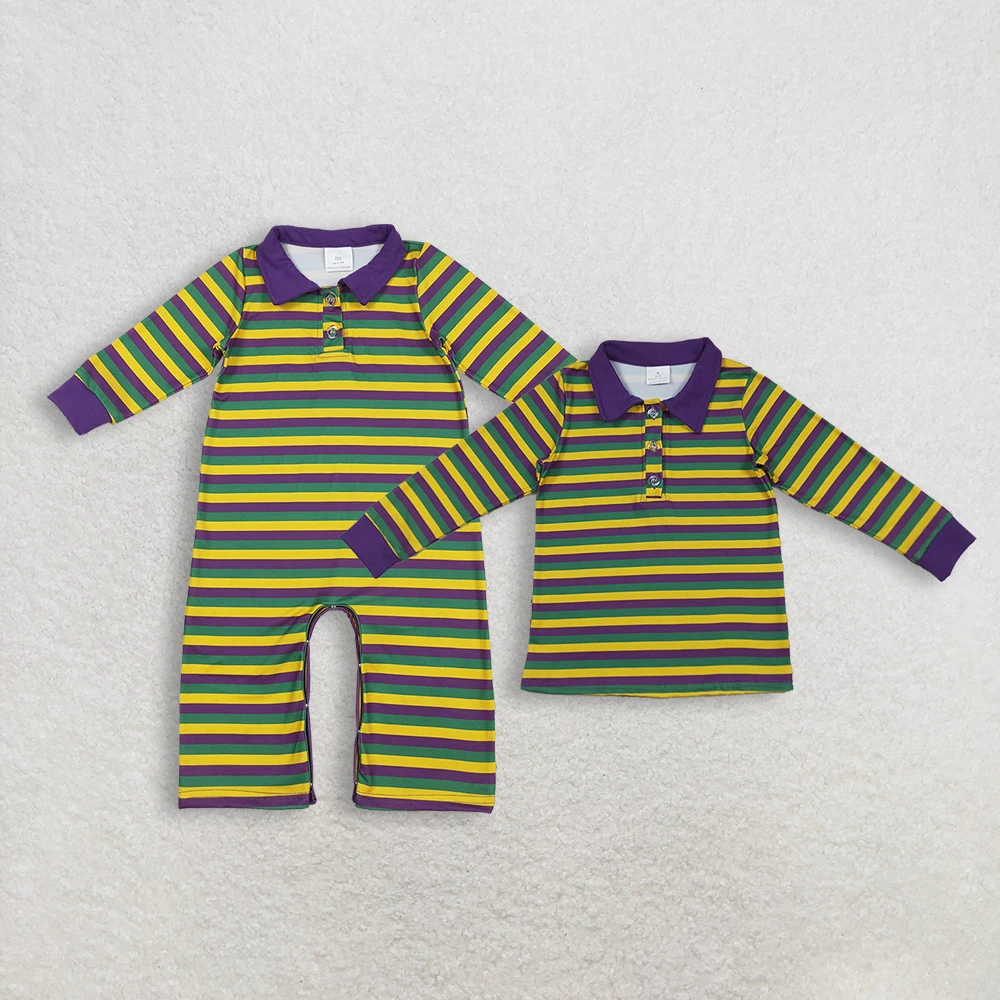 

z1126-17 BT1358 Wholesale Summer kids clothes girl striped button long sleeve top Boutique Children clothing
