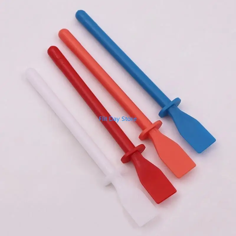 F92C 5PCS 접착제 스프레더 가죽 종이 목재 코팅 공예 용품 용 탄성 PP 재료 긴 손잡이