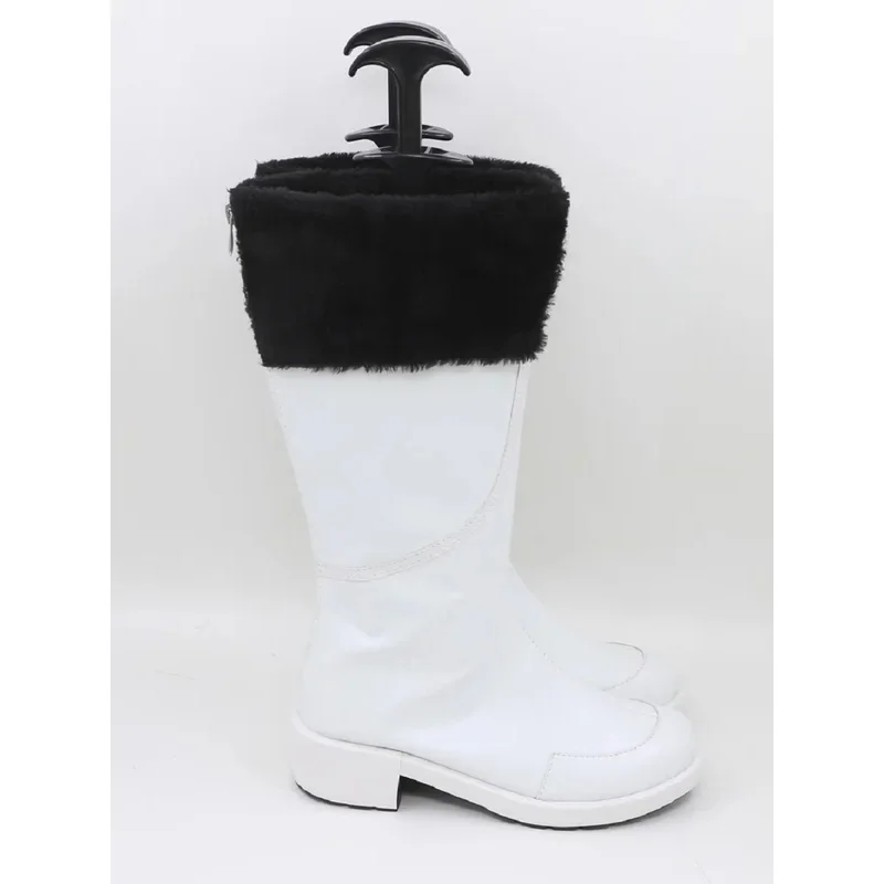 

DY20JP Anime Bleach Thousand-Year Blood War Hitsugaya Toushirou Cosplay Costume Shoes White Handmade Faux Leather Boots25