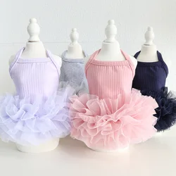 Dogs and Cats Dress Vest Ballet Fluffy Skirt Design Pet Puppy Skirt Autumn/Winter Clothes Outfit 5 Sizes 4 Color