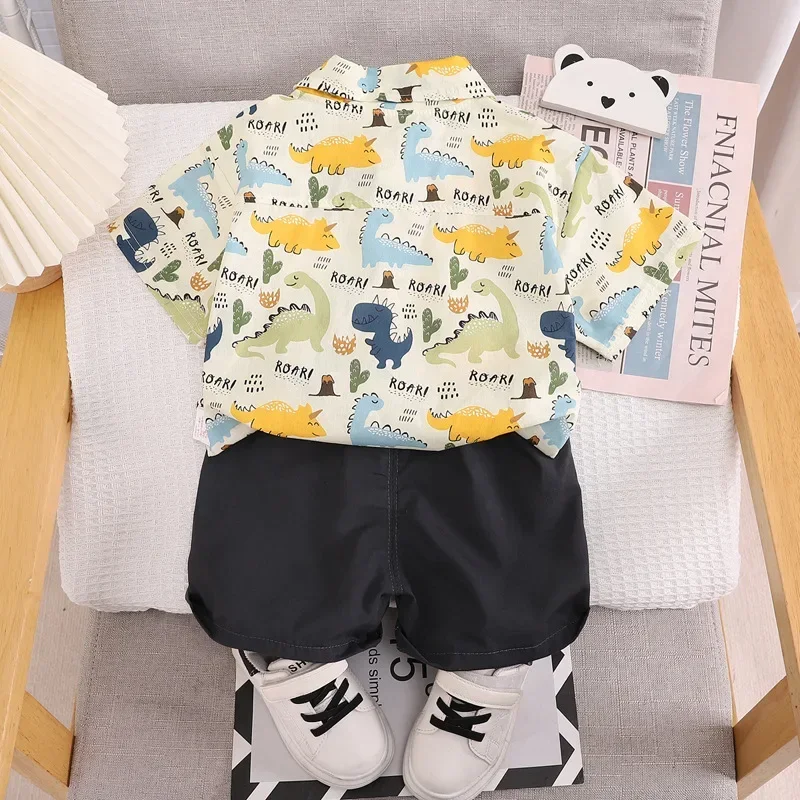 

New Summer Baby Boys Clothes Suit Children Shirt Shorts 2Pcs/Sets Toddler Casual Cartoon Costume Infant Clothing Kids Tracksuits