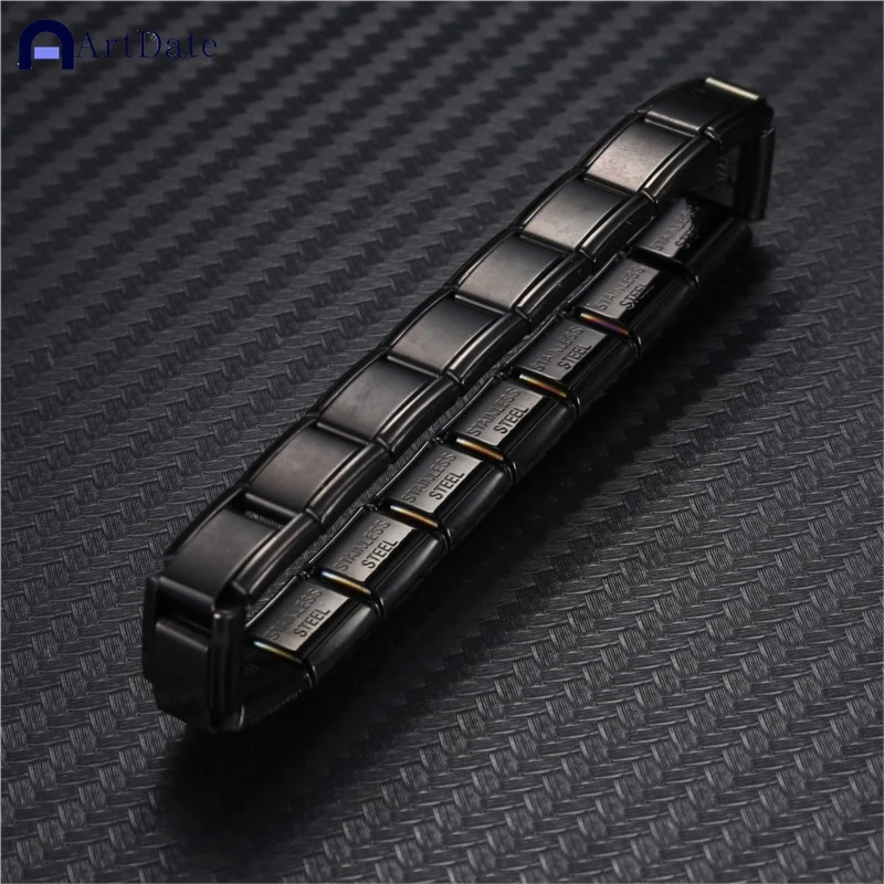 ArtDate Classic Stainless Steel Pendant Italian Chain Link Men Women Suitable For 9mm Bracelet Making DIY Steel Module Tools