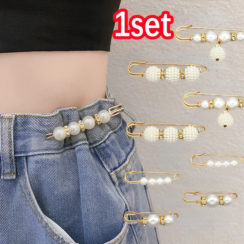 

3/4/6PCS Detachable Metal Pins Fastener Pants Pin Button Sewing-Free Buckles Anti Slip Adjustment Waist Jeans DIY Sewing Tool