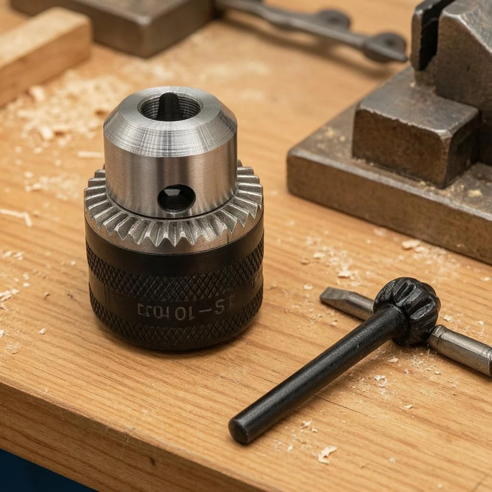 Angle Grinder Drill Chuck Adapter Knurled Grip Three-Jaw Chuck Adapter Power Tool Accessory Conical Nose