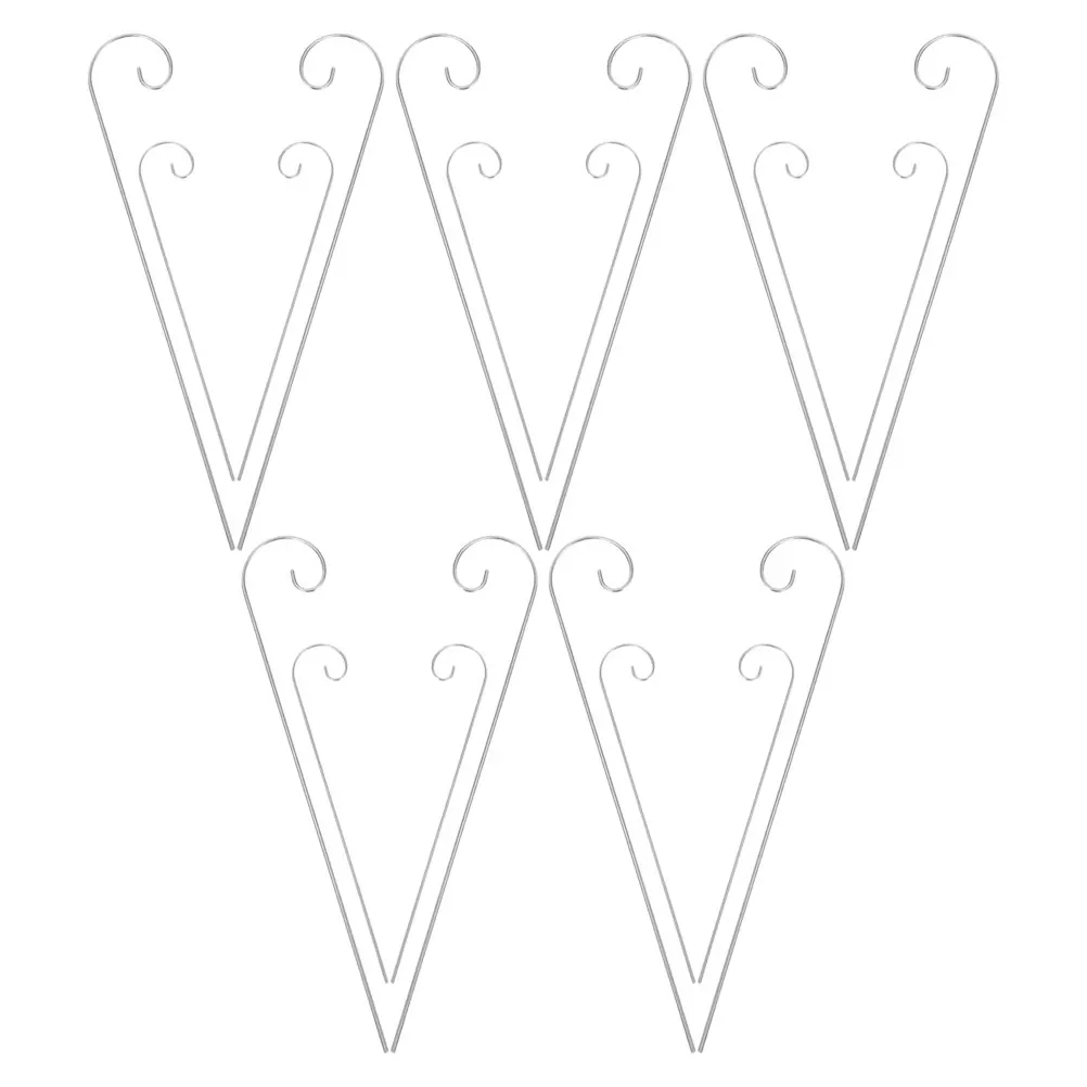 

20Pcs Silver Metal Garden Label Stakes Curled Tip Shepherd Hook Plant Marker Sign Stake Outdoor Vegetable Garden Marker