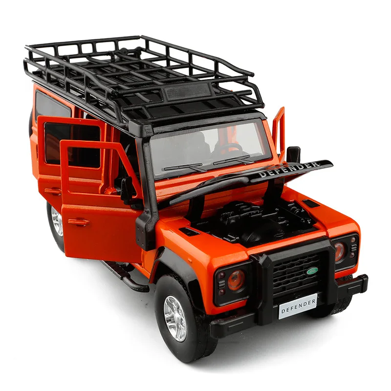 1:32 2010 Land Rover Defender Travel Edition Off-road Vehicle High Simulation Six Doors Back Metal Car Model Toy A270